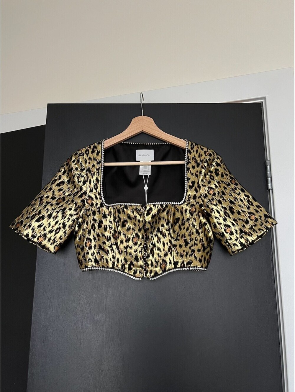 alice McCALL Leopard Print Night Cat Skirt and Top Set Size US 2 MSRP $600 NWT - Picture 7 of 10